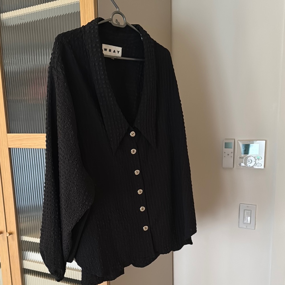WRAY Black Button Down Shirt for Women
